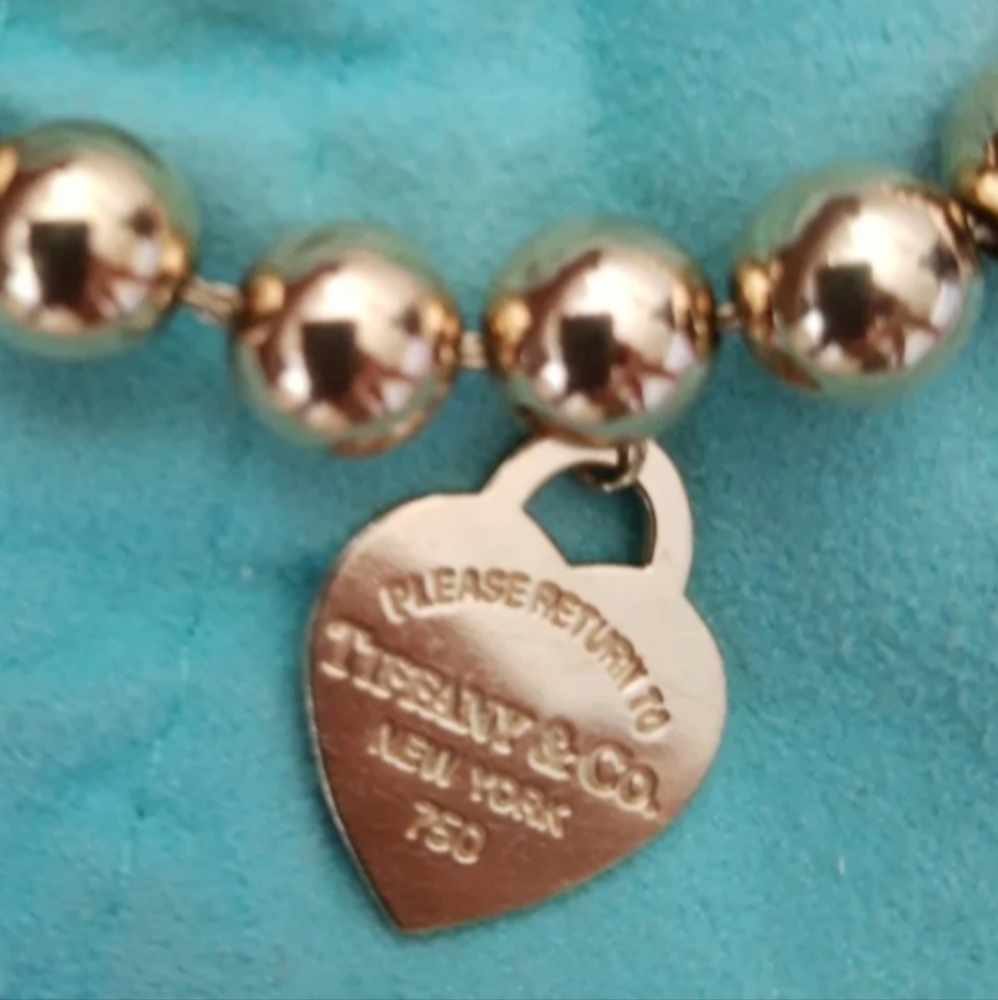 Return to Tiffany  18k gold beaded bracelet, large size - Picture 6 of 6